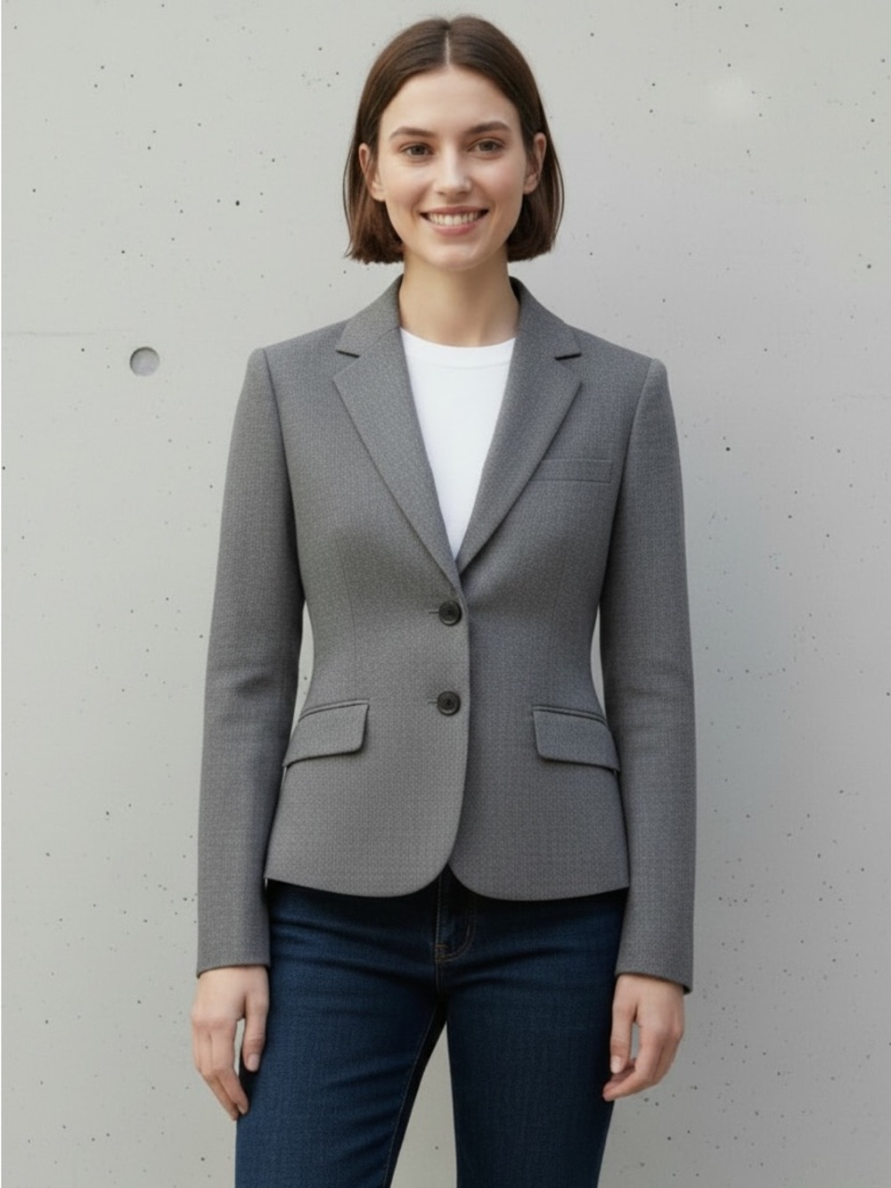 Ann Taylor Black Blazer with Tailored Design and Structured Silhouette
